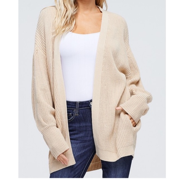 Puffed Long Sleeve Cardigan - Picture 2 of 5